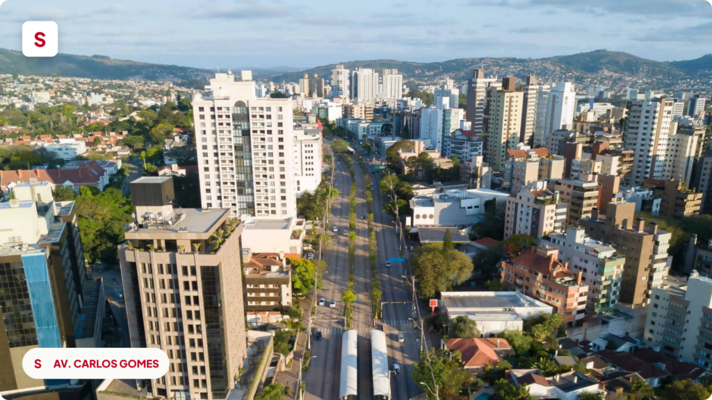 O bairro Petrópolis está próximo de importantes vias como a Carlos Gomes